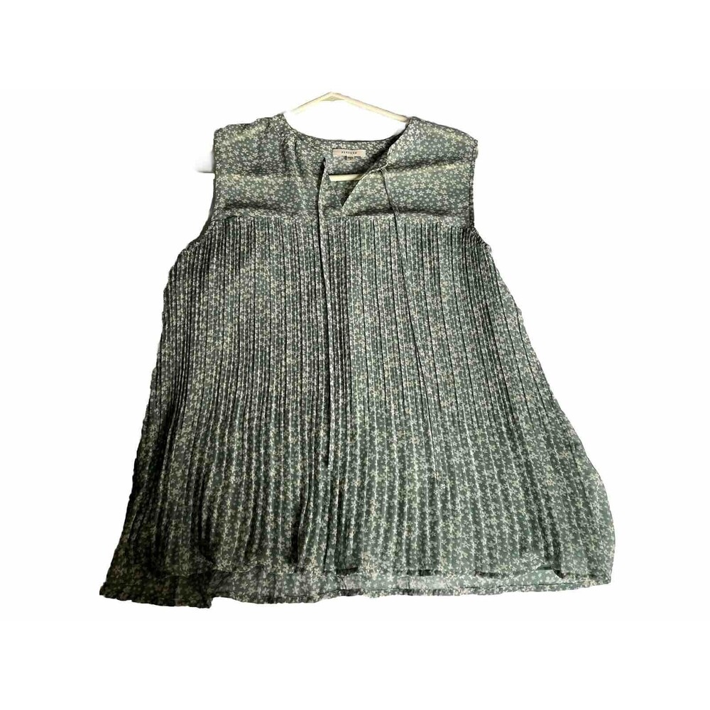 Pleione - Accordion Short Sleeve Blouse Top Womens Size Medium